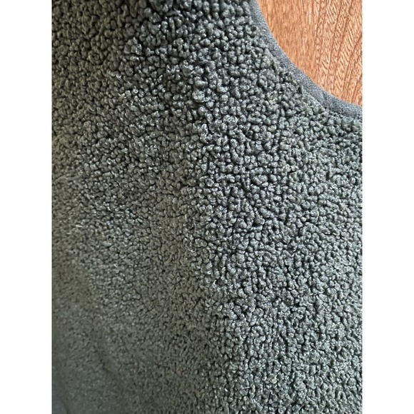 Rowm Mens Solid Bonded Knit Sherpa Full Zip Mockneck Vest Leaf Green Size M Soft - Picture 10 of 15